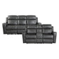 9515DGY*2PW - 2pc Set: Sofa, Love (Power)