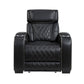 9516BLK-1PWH - Power Reclining Chair with Power Headrest, Cup holders and Storage Arms(Top and Side), Charging Ports and LED lighting