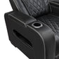 9516BLK-2PWH - Power Double Reclining Love Seat with Center Console, Power Headrests, Storage Arms(Top and Side), Cup holders, Charging Ports and LED lighting