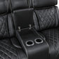 9516BLK*2PWH - 2pc Set: Sofa, Love (Power)