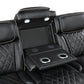 9516BLK-3PWH - Power Double Reclining Sofa with Center Drop-Down Cup Holders, Power Headrests, Storage Arms(Top and Side), Cup holders and Reading Lights, Two Wireless Chargers, Charging Ports and LED Lighting
