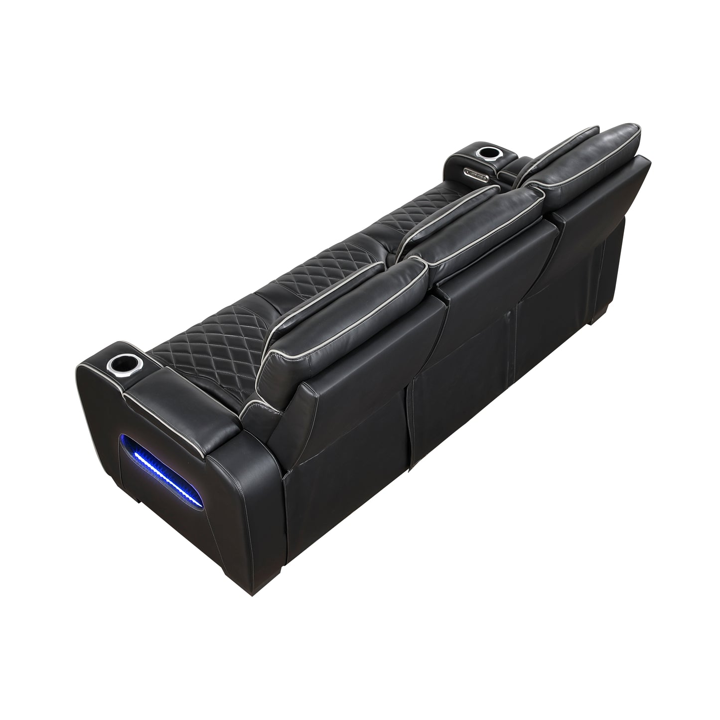 9516BLK*2PWH - 2pc Set: Sofa, Love (Power)