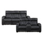 9516BLK*2PWH - 2pc Set: Sofa, Love (Power)