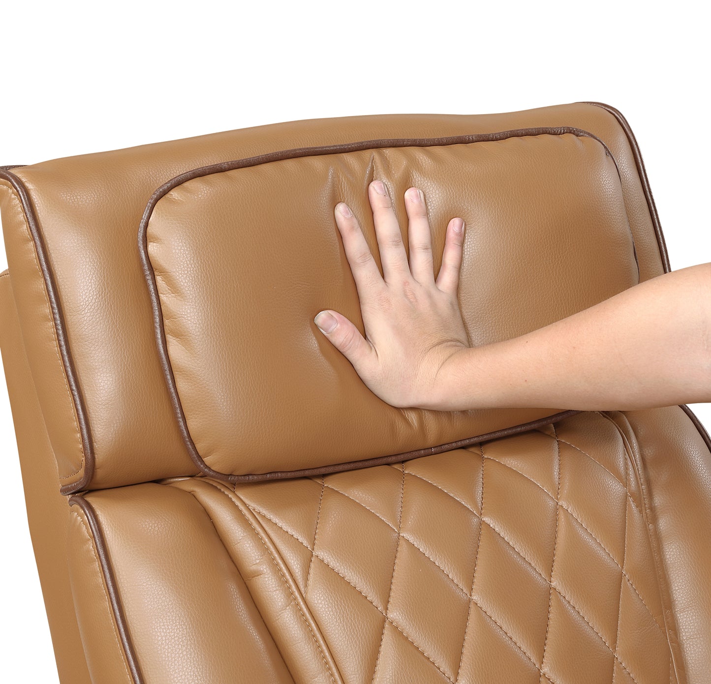 9516BRW-1PWH - Power Reclining Chair with Power Headrest, Cup holders and Storage Arms(Top and Side), Charging Ports and LED lighting