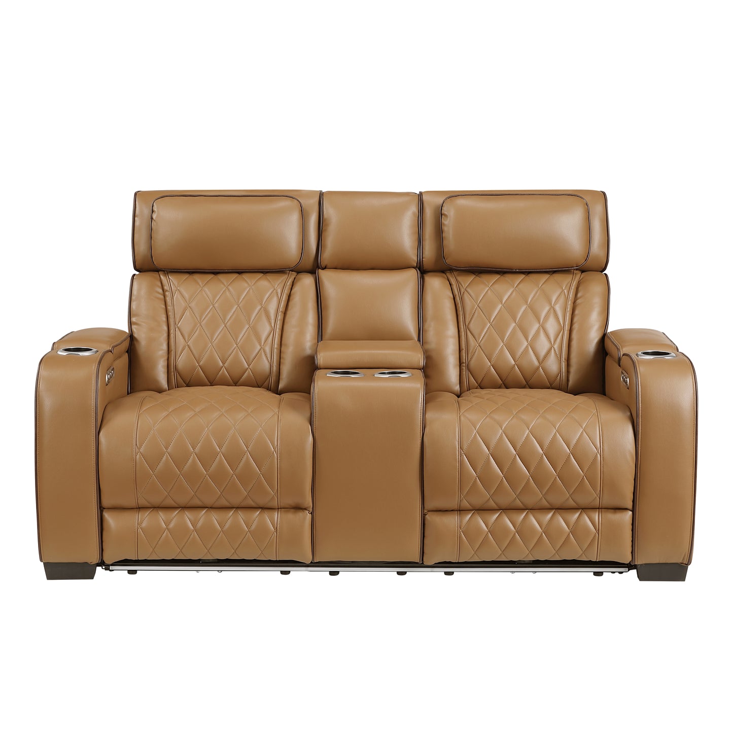9516BRW*2PWH - 2pc Set: Sofa, Love (Power)
