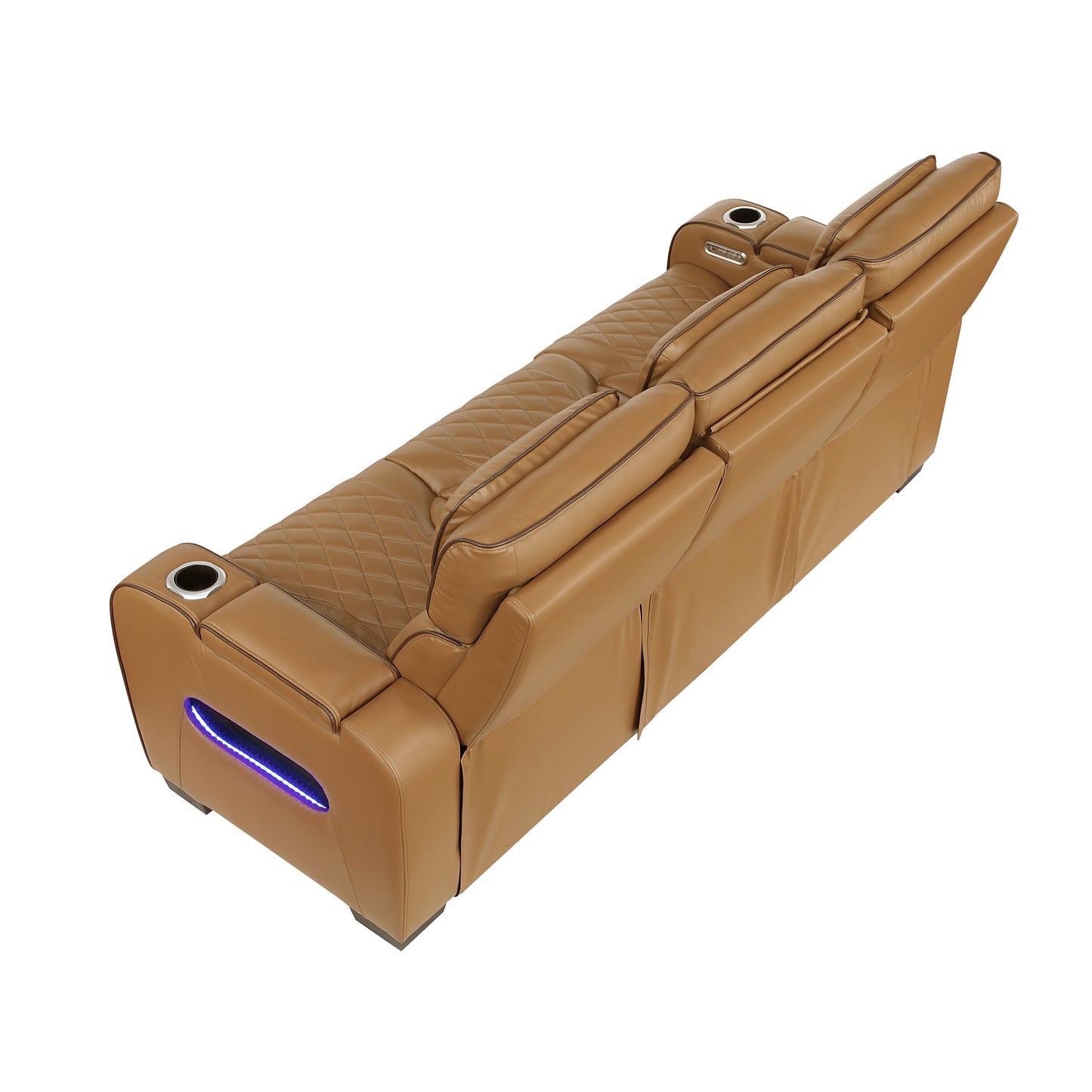 9516BRW*2PWH - 2pc Set: Sofa, Love (Power)