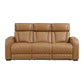 9516BRW-3PWH - Power Double Reclining Sofa with Center Drop-Down Cup Holders, Power Headrests, Storage Arms(Top and Side), Cup holders and Reading Lights, Two Wireless Chargers, Charging Ports and LED Lighting