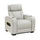 9516TPE-1PWH - Power Reclining Chair with Power Headrest, Cup holders and Storage Arms(Top and Side), Charging Ports and LED lighting