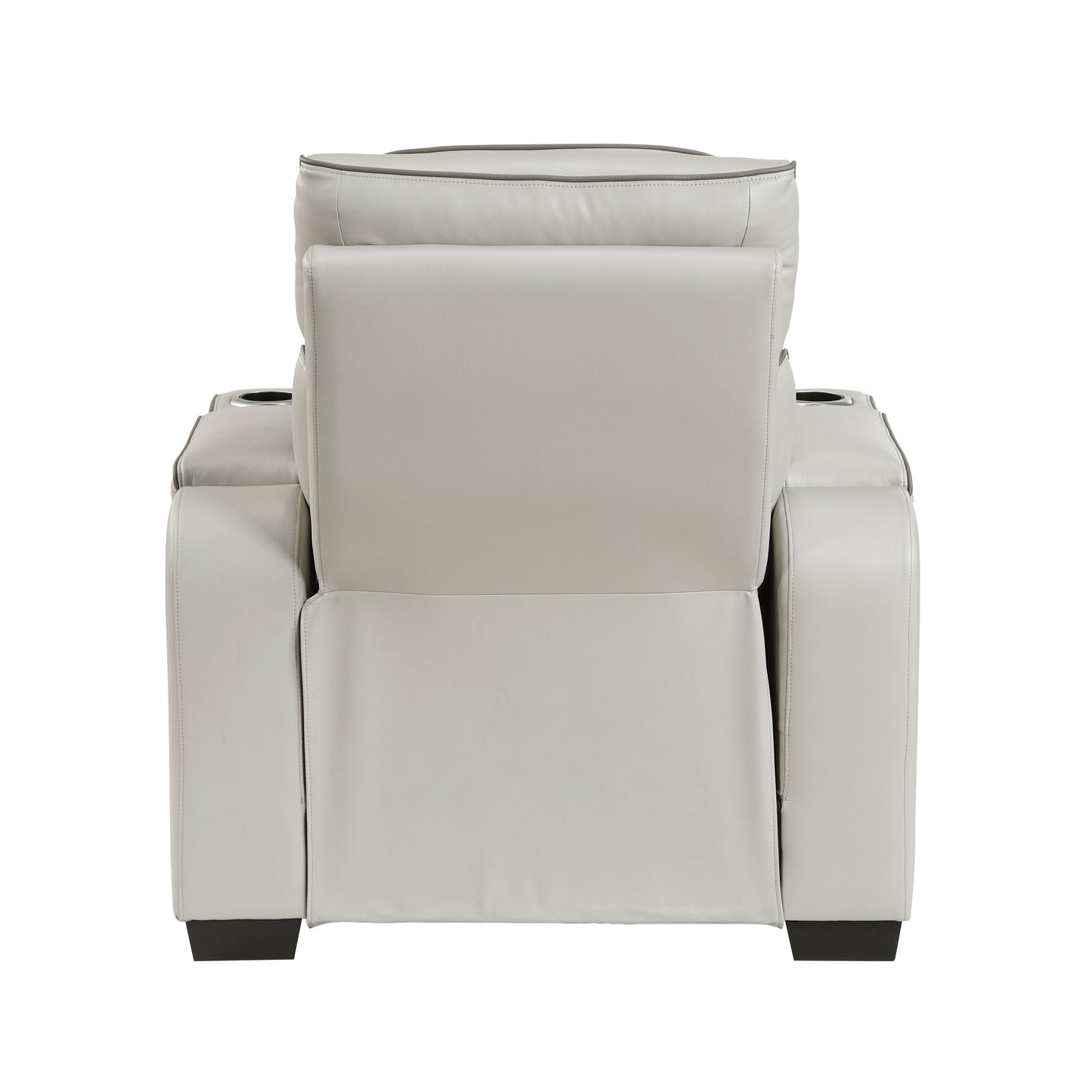 9516TPE-1PWH - Power Reclining Chair with Power Headrest, Cup holders and Storage Arms(Top and Side), Charging Ports and LED lighting