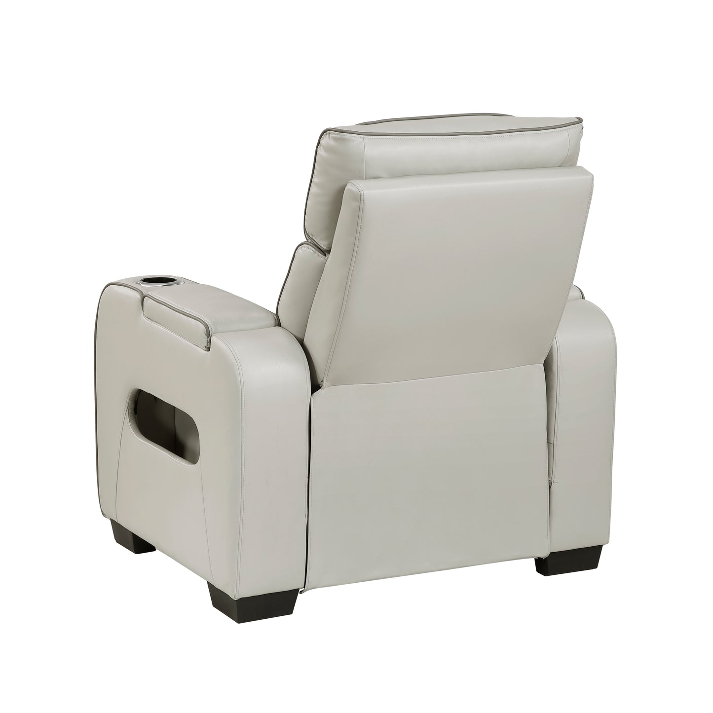 9516TPE-1PWH - Power Reclining Chair with Power Headrest, Cup holders and Storage Arms(Top and Side), Charging Ports and LED lighting