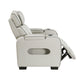 9516TPE-1PWH - Power Reclining Chair with Power Headrest, Cup holders and Storage Arms(Top and Side), Charging Ports and LED lighting