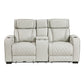 9516TPE-2PWH - Power Double Reclining Love Seat with Center Console, Power Headrests, Storage Arms(Top and Side), Cup holders, Charging Ports and LED lighting