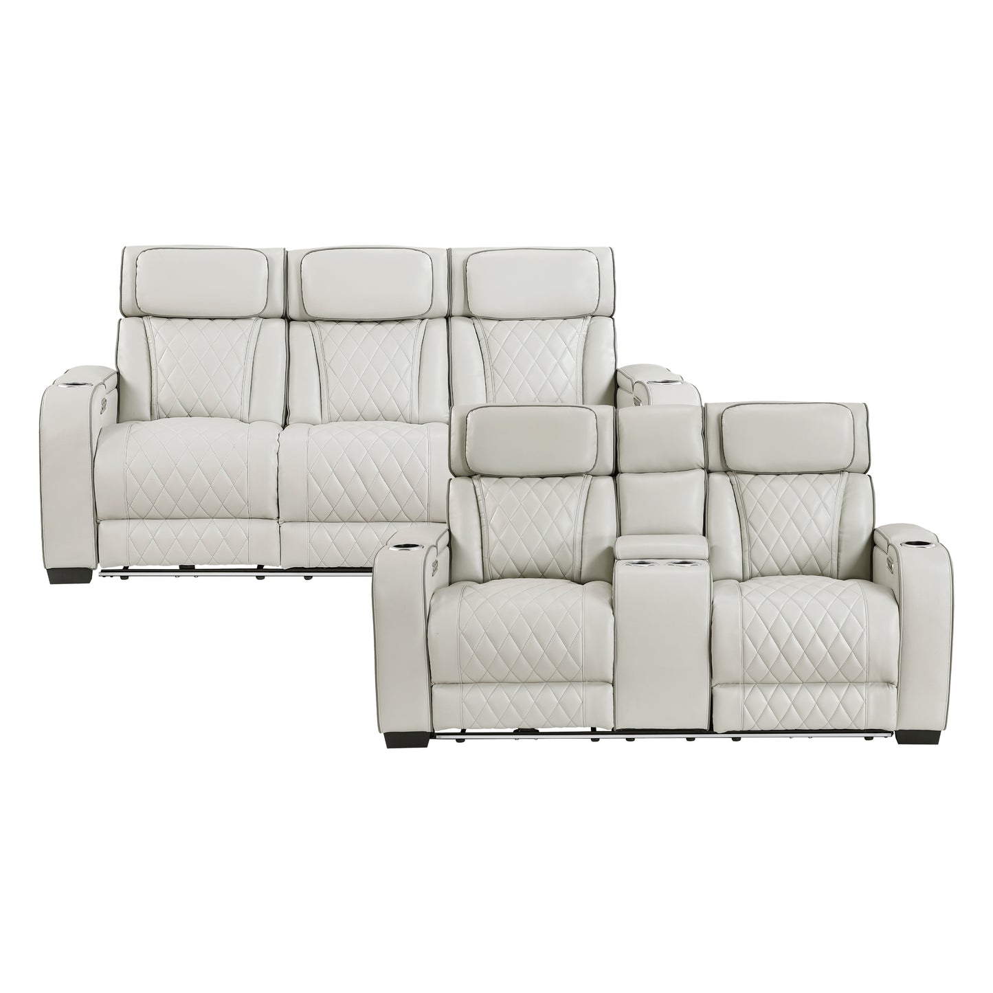 9516TPE*2PWH - 2pc Set: Sofa, Love (Power)