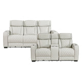 9516TPE*2PWH - 2pc Set: Sofa, Love (Power)