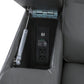 9517GY-1PWH - Power Reclining Chair with Power Headrest, Heat and Massage, Receptacle, Cup-Holders with LED light, Storage Arms and Charging Ports