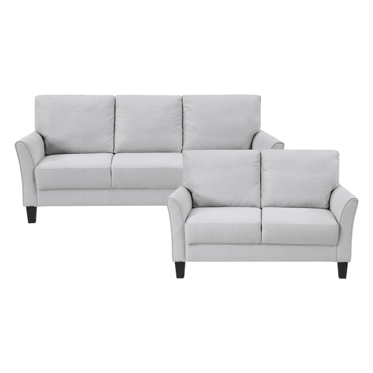 9519GRY*2 - 2pc Set: Sofa, Love
