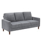 9520GRY*2 - 2pc Set: Sofa, Love