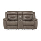 9528BRG-2PWH - Power Double Reclining Love Seat with Center Console, Power Headrests and USB Ports