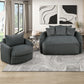 9539DGY-5* - (2)Oversized Chaise Lounge