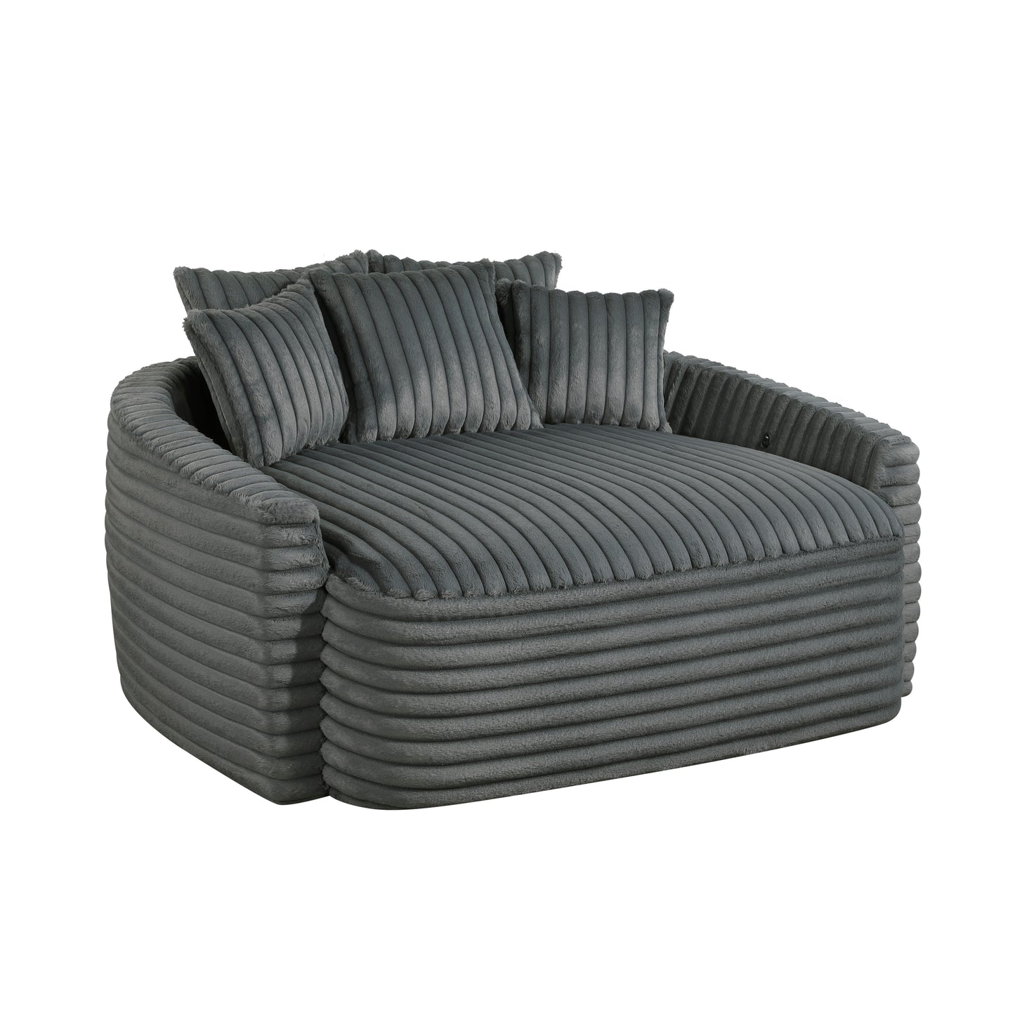 9539DGY-5* - (2)Oversized Chaise Lounge
