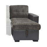 9540GY-VC - (2/2)Reversible Chaise with Hidden Storage