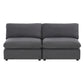 9546GY-2AC* - (2)Armless Love Seat