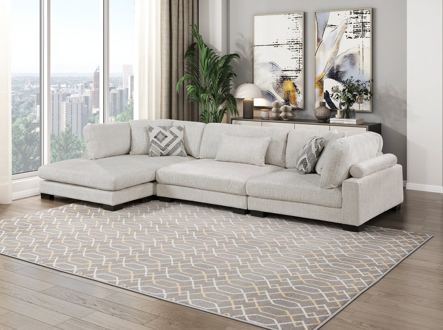 9555BEG-VC - Reversible Chaise