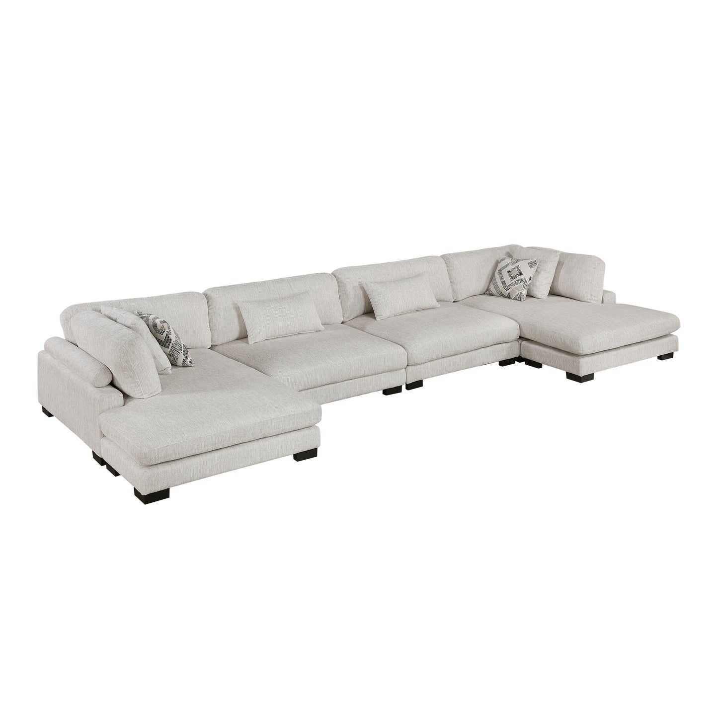 9555BEG*42AC2VC - (4)4-Piece Modular Sectional with Chaise