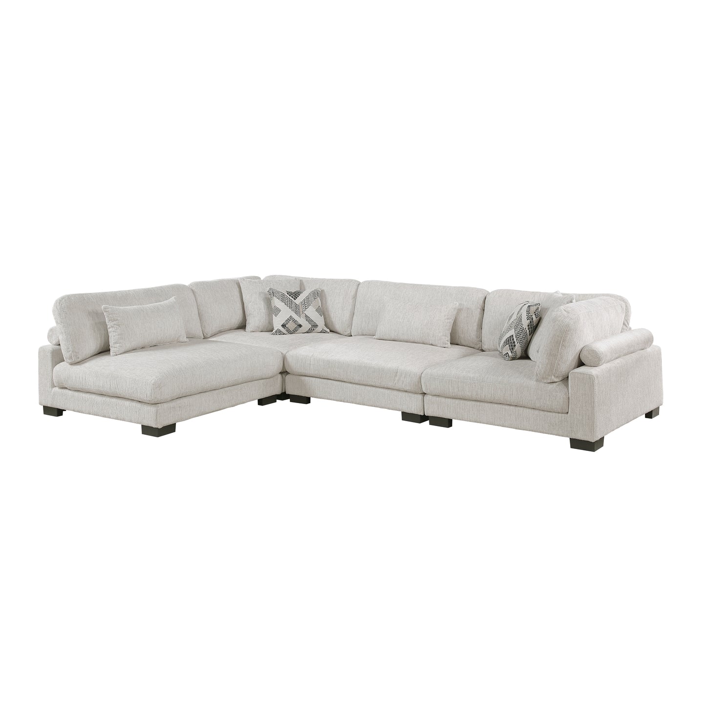 9555BEG*42CR2AC - (4)4-Piece Modular Sectional