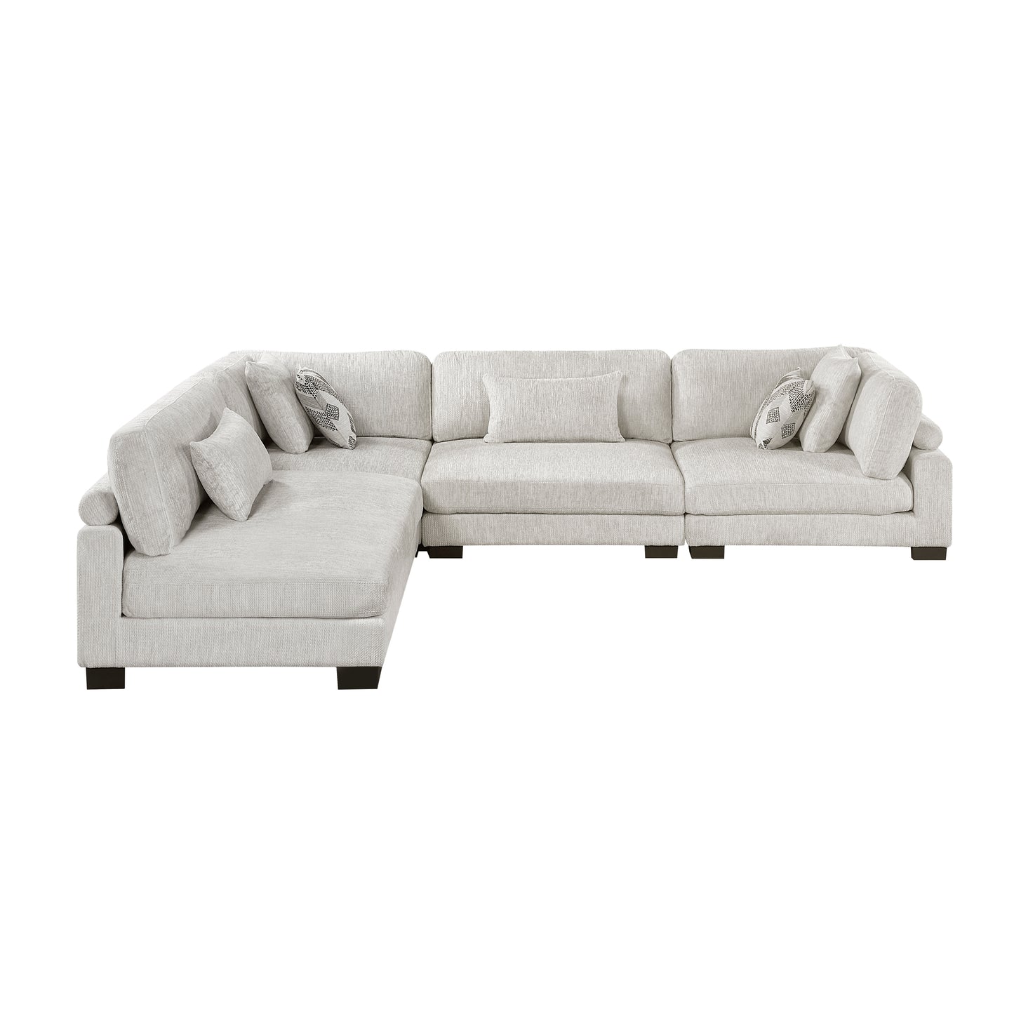9555BEG*42CR2AC - (4)4-Piece Modular Sectional