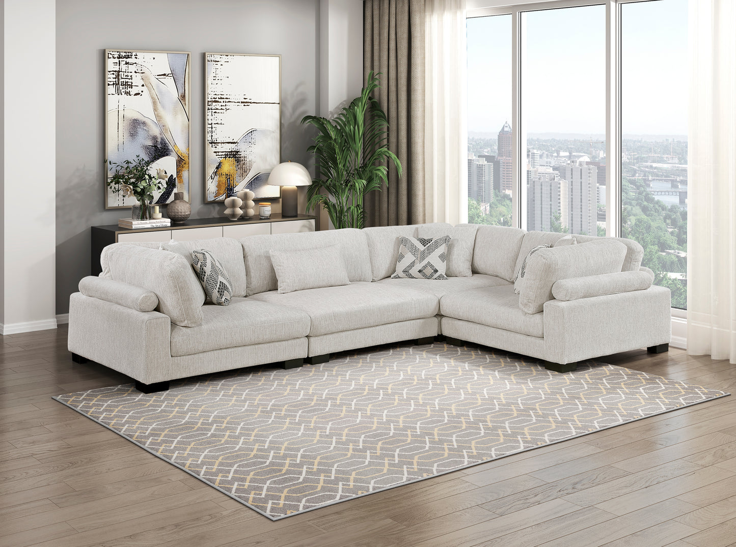 9555BEG-AC - Armless Chair