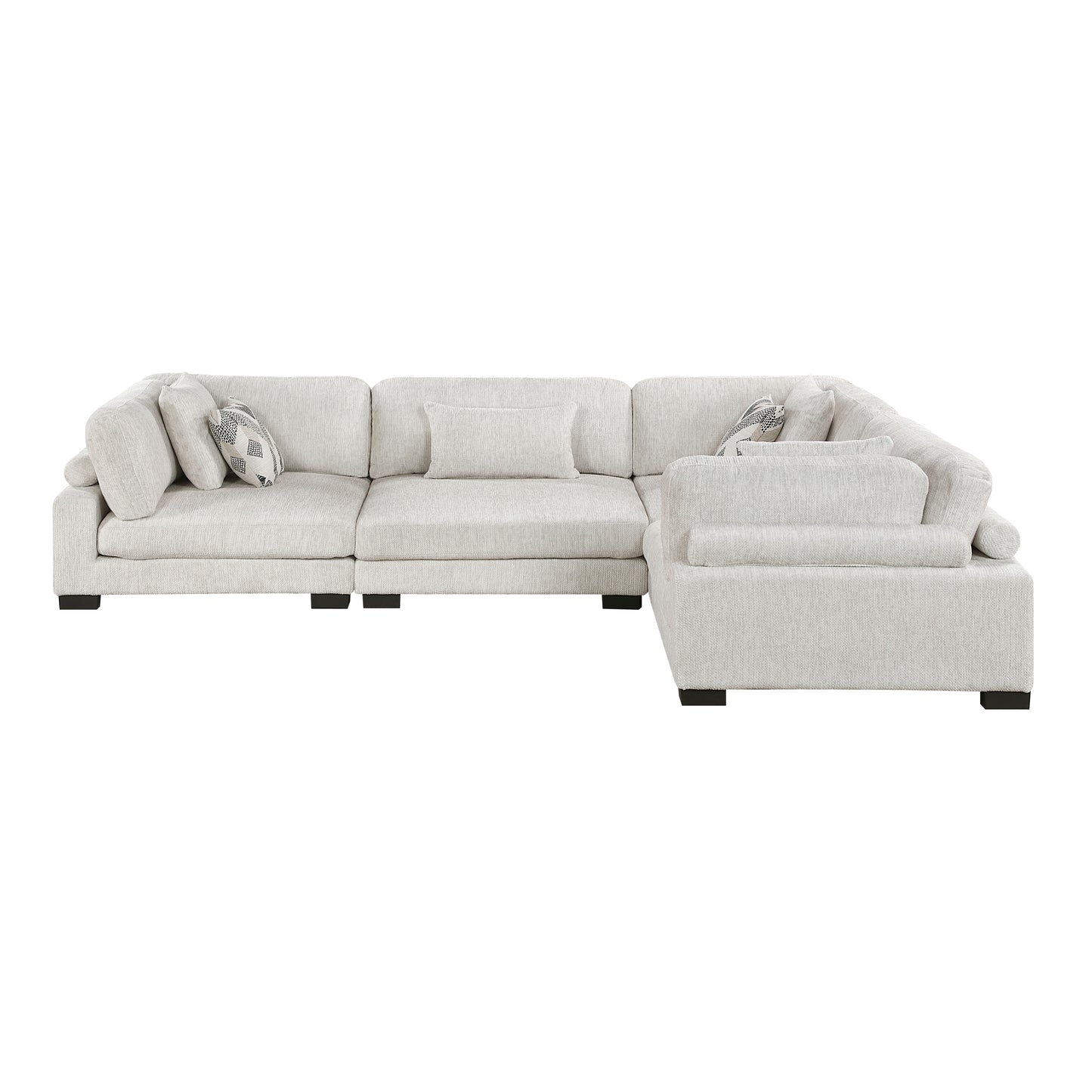9555BEG*43CRAC - (4)4-Piece Modular Sectional