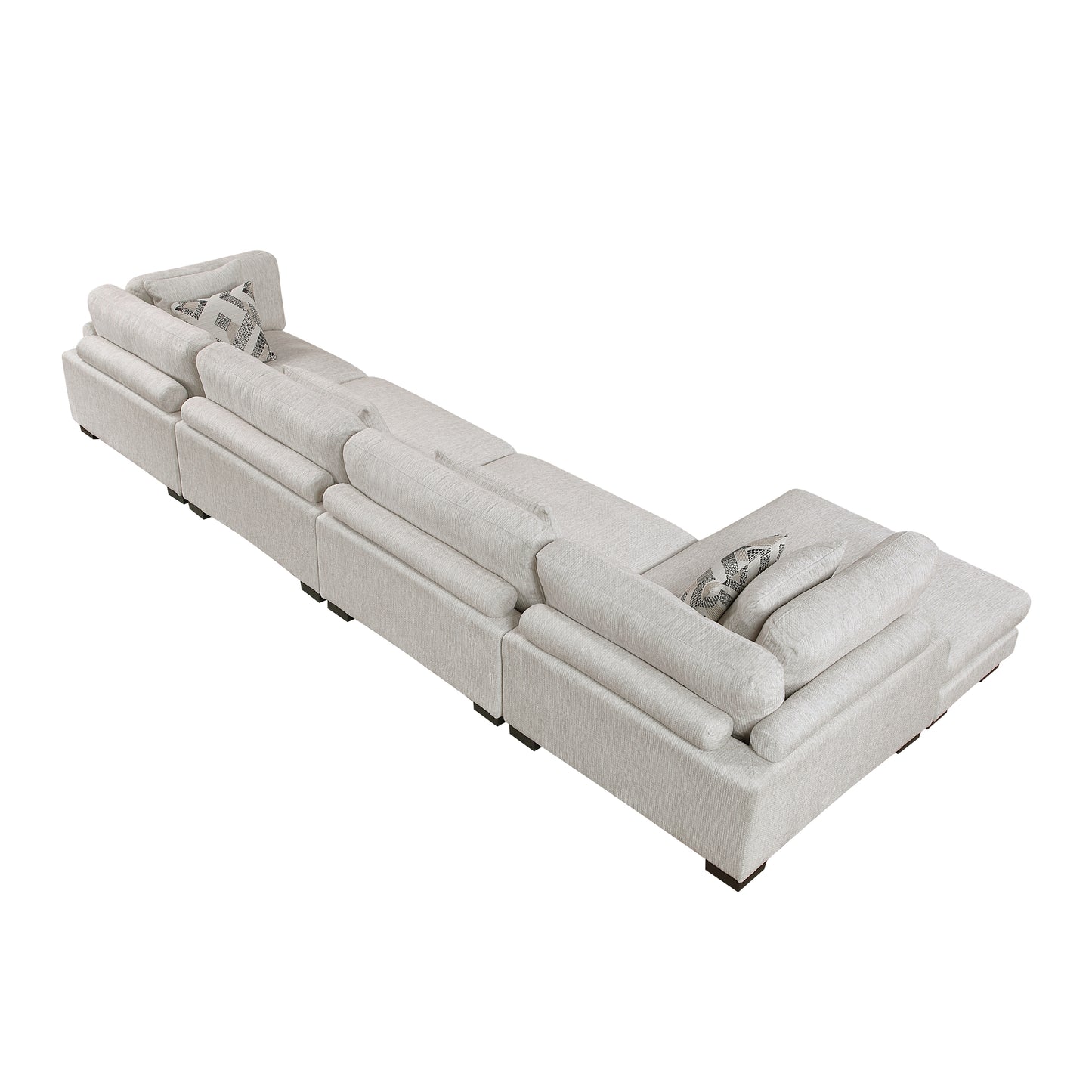 9555BEG*4CR2ACVC - (4)4-Piece Modular Sectional with Chaise