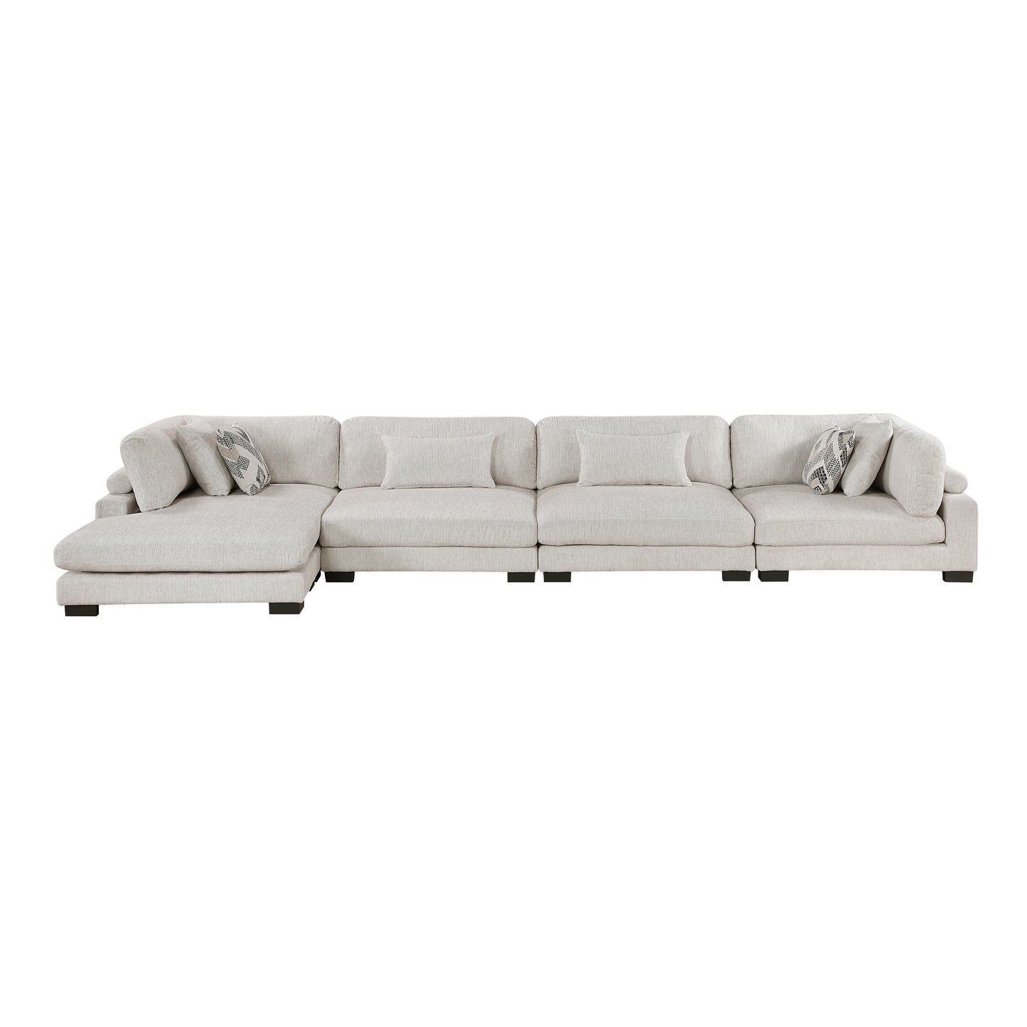 9555BEG*4CR2ACVC - (4)4-Piece Modular Sectional with Chaise