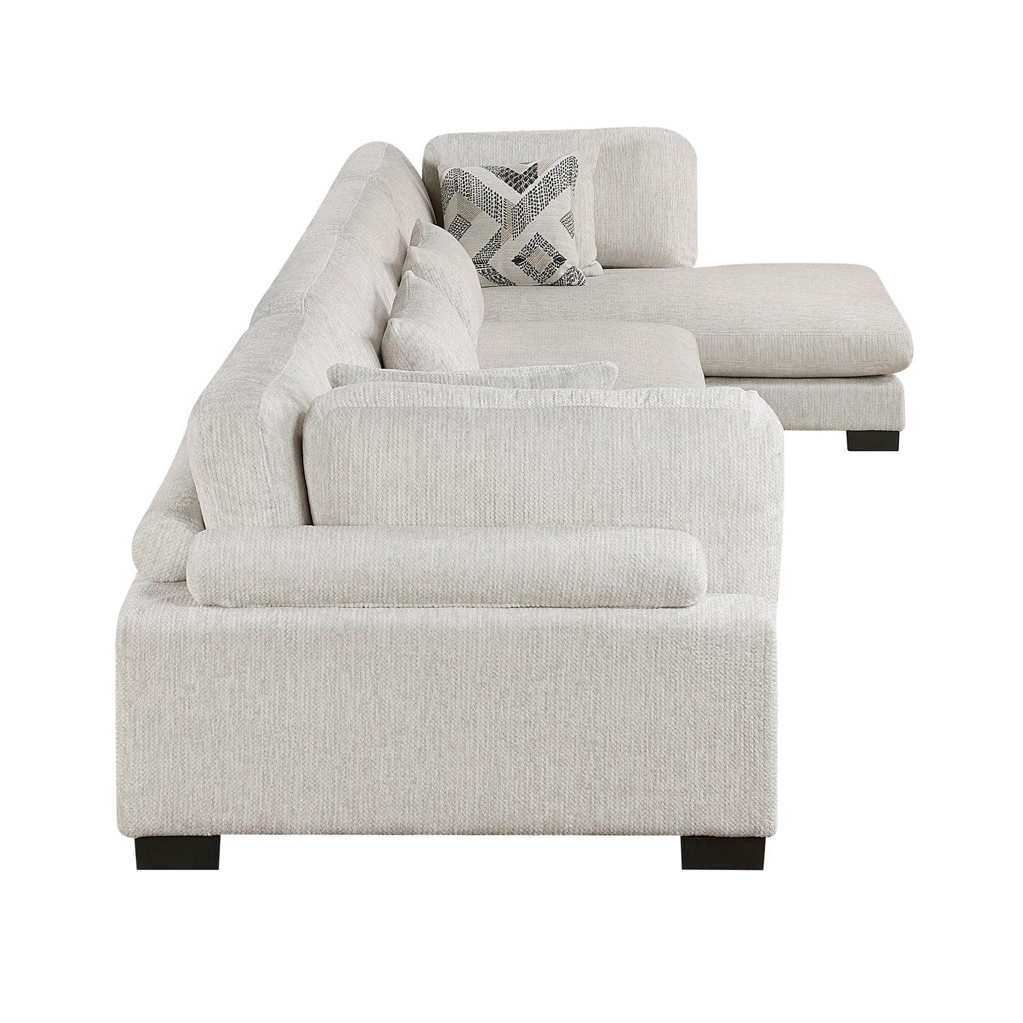 9555BEG*4CR2ACVC - (4)4-Piece Modular Sectional with Chaise