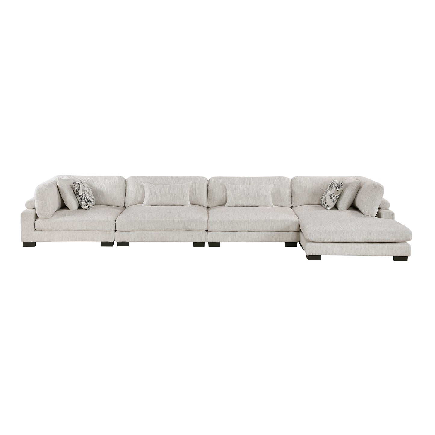 9555BEG*4CR2ACVC - (4)4-Piece Modular Sectional with Chaise