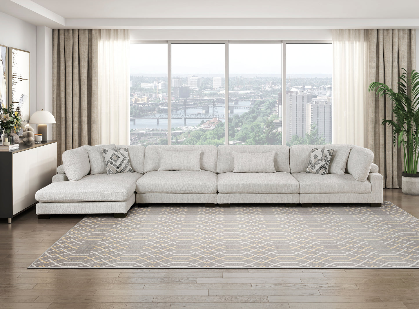 9555BEG-VC - Reversible Chaise