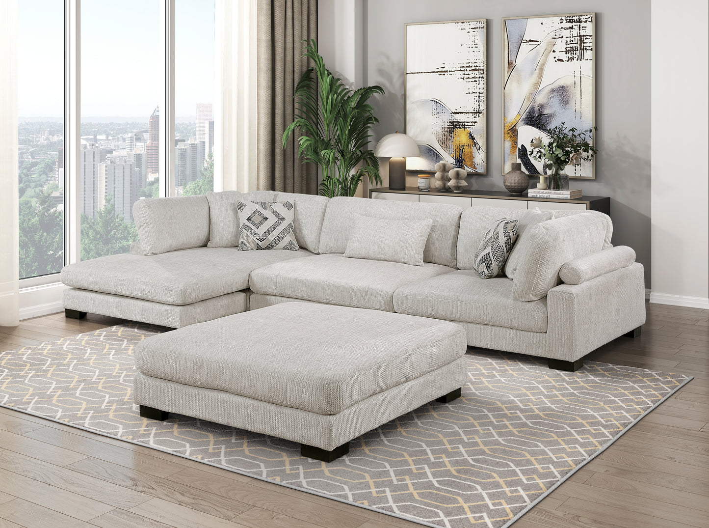 9555BEG-VC - Reversible Chaise