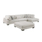 9555BEG*4CRACVCOT - (4)4-Piece Modular Sectional with Chaise and Ottoman
