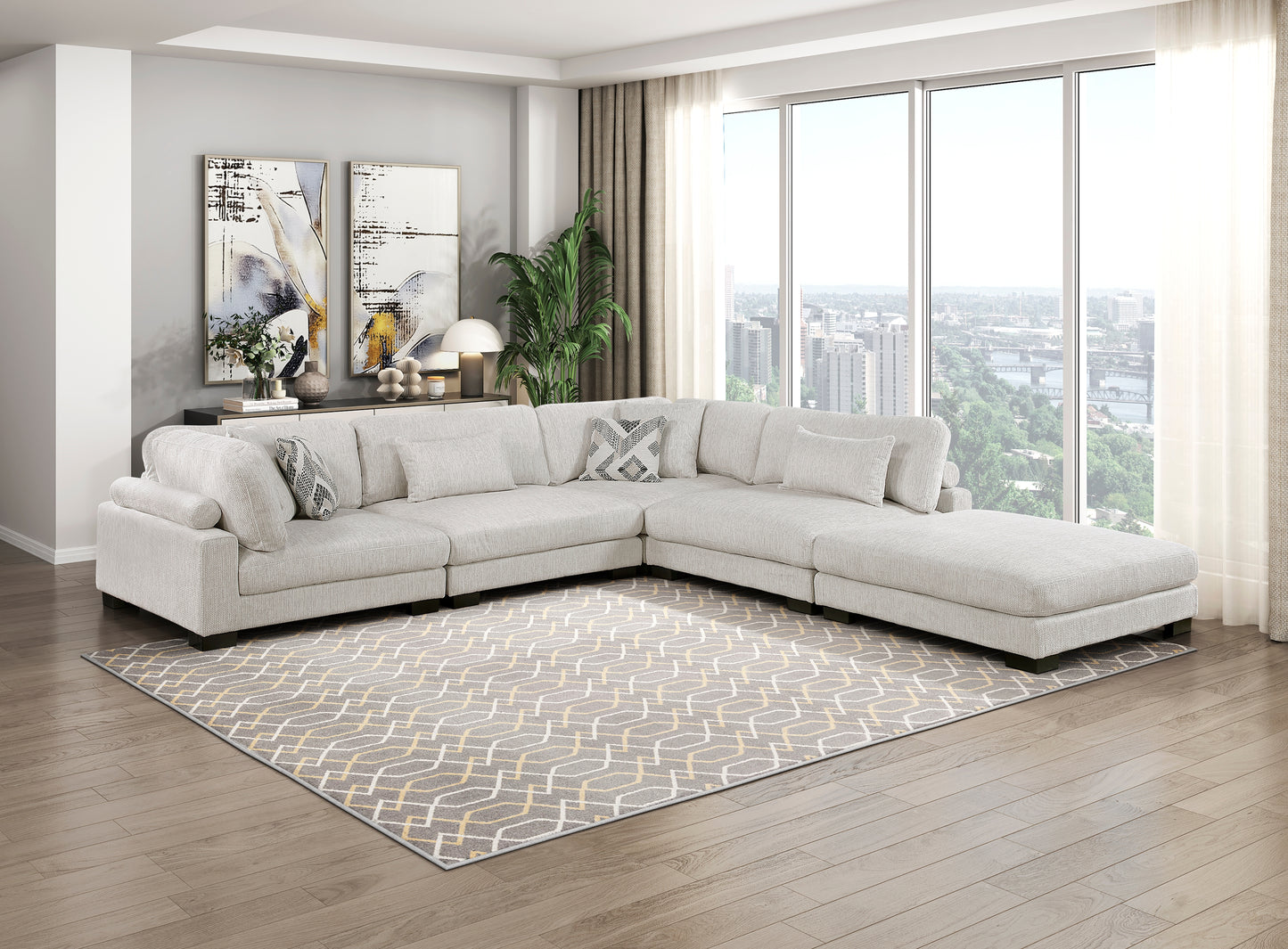 9555BEG-CR - Corner Seat