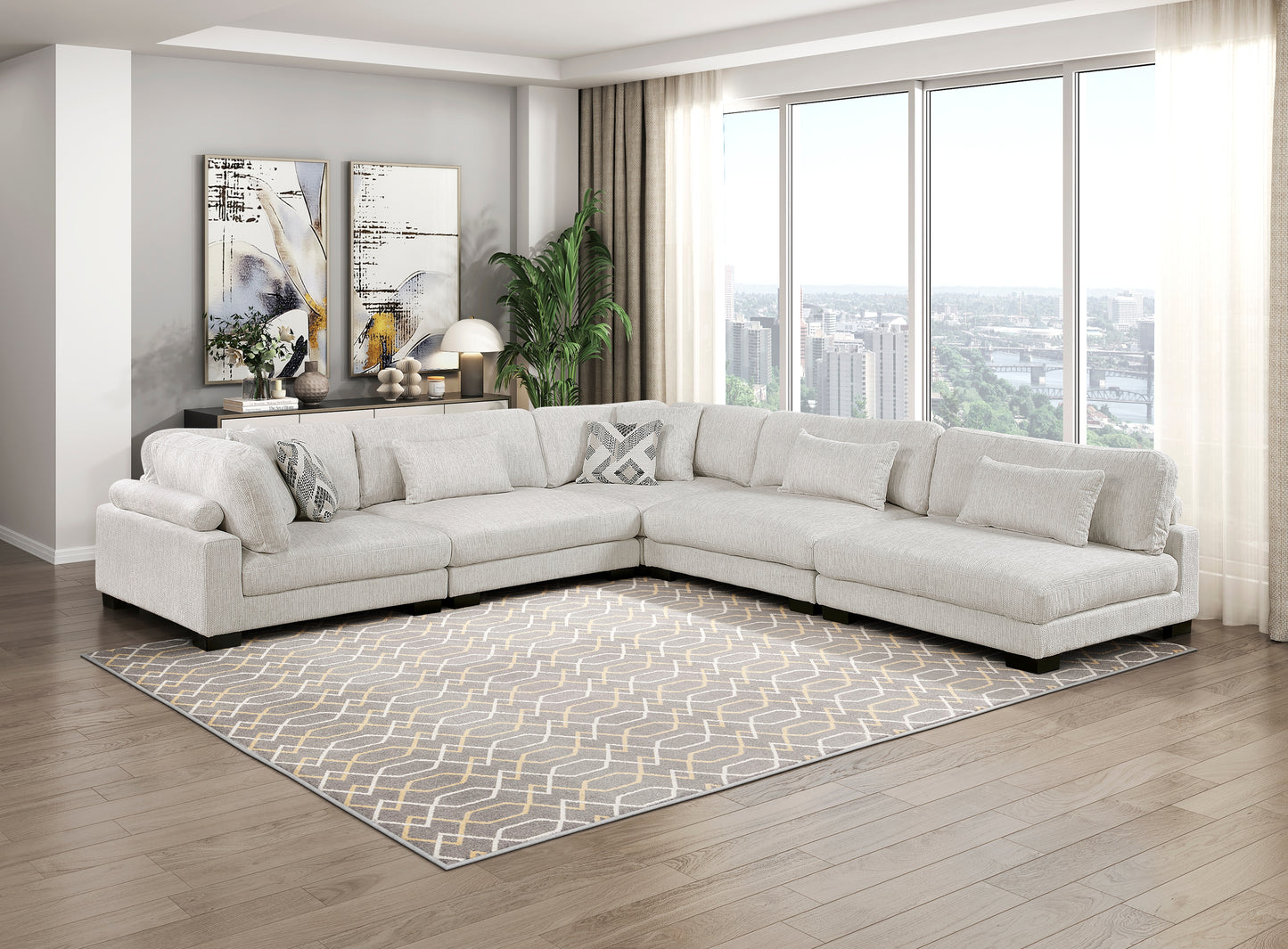 9555BEG-CR - Corner Seat