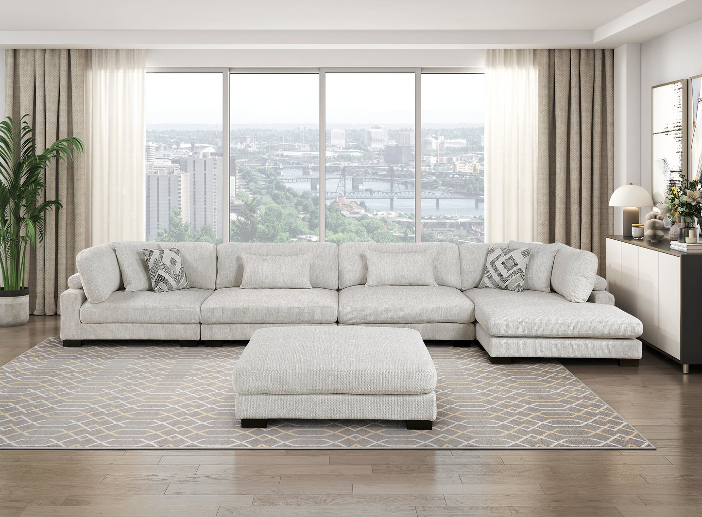 9555BEG-AC - Armless Chair