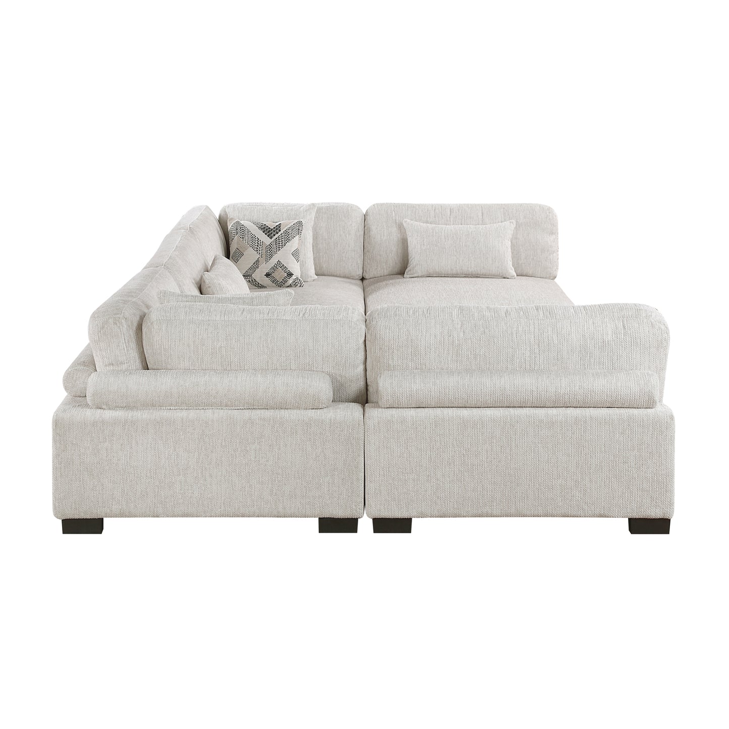 9555BEG*62CR3ACOT - (6)6-Piece Modular Sectional with Ottoman