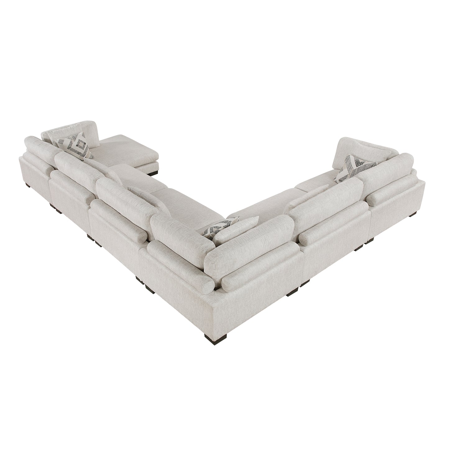 9555BEG*62CR3ACVC - (6)6-Piece Modular Sectional with Chaise