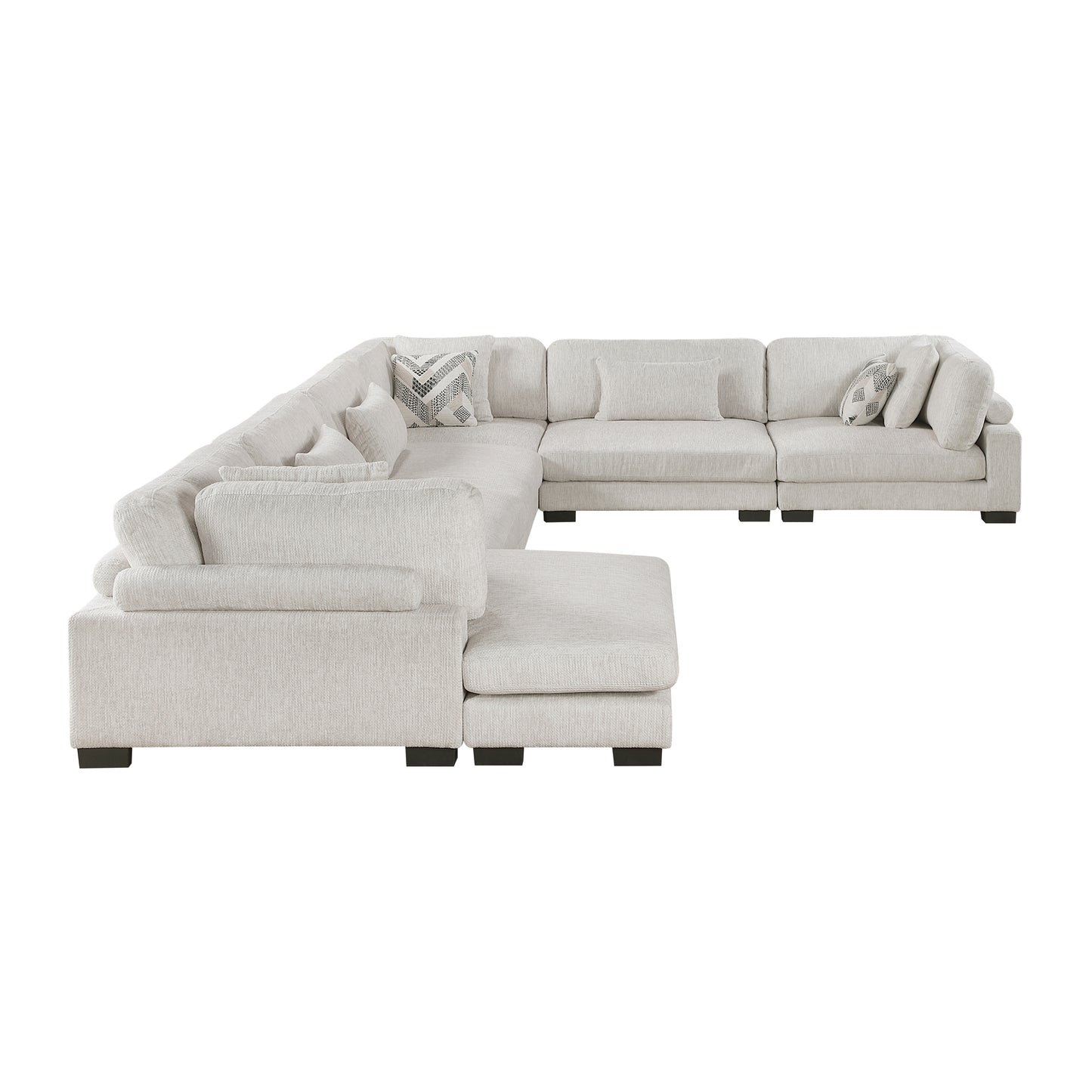 9555BEG*62CR3ACVC - (6)6-Piece Modular Sectional with Chaise
