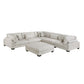 9555BEG*63CR2ACOT - (6)6-Piece Modular Sectional with Ottoman