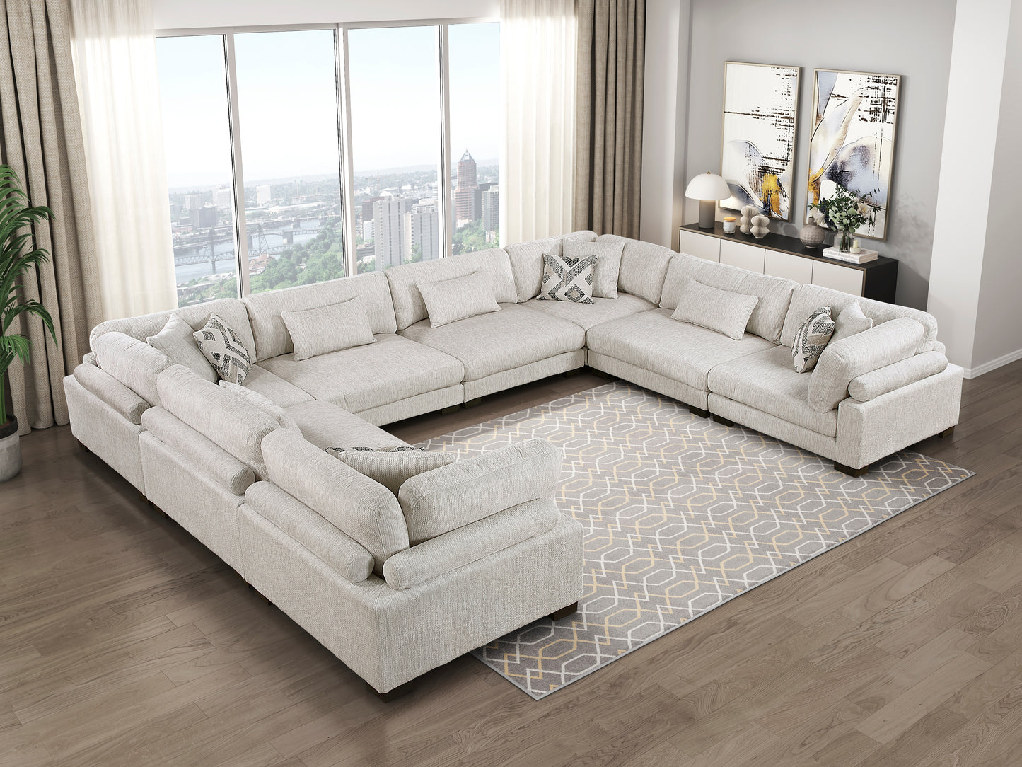 9555BEG-AC - Armless Chair