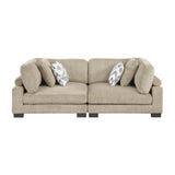 9555BRW-2* - (2)Love Seat