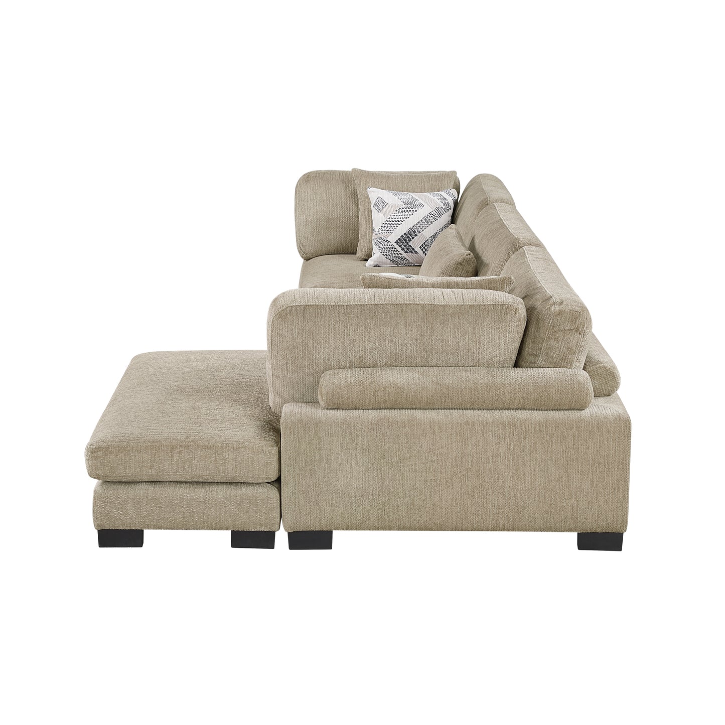 9555BRW*3CRACVC - (3)3-Piece Modular Sectional with Chaise