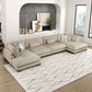 9555BRW*42AC2VC - (4)4-Piece Modular Sectional with Chaise